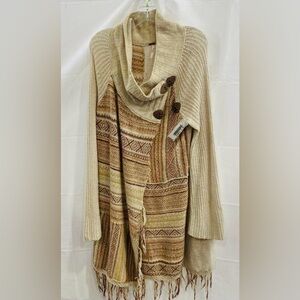 Free People boho oversized jacket,poncho,sweater size large